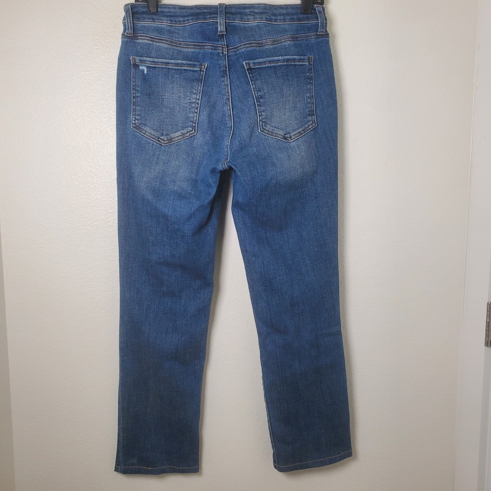 KUT from the Kloth Reese High Rise Fab Ab Ankle Straight Leg Jeans Blue Size 10 - Picture 5 of 13